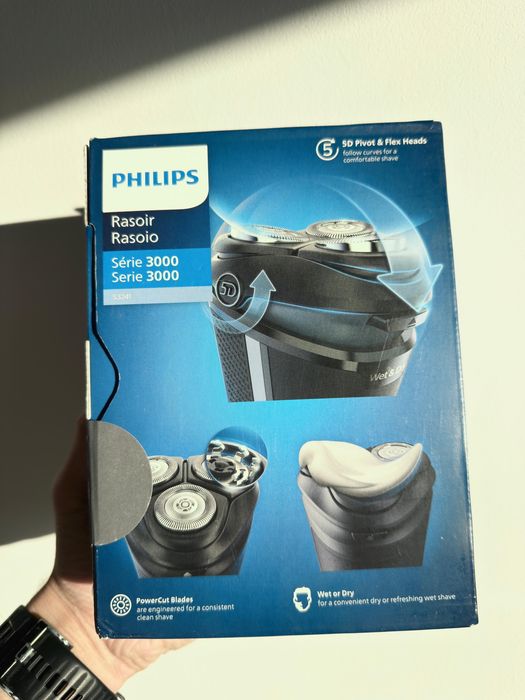 Golarka Męska do Twarzy Maszynka Trymer Series3000 Philips S3241/12 Wet Dry
