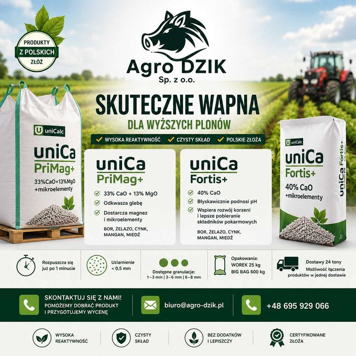 Wapna granulowane, twarda granula, idealna rozpuszczalność - Super jakość