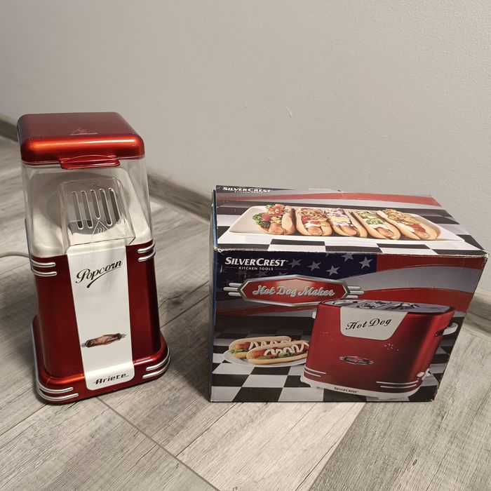 Toster do hot dogów + Maszyna do popcornu amerykański styl Ariete