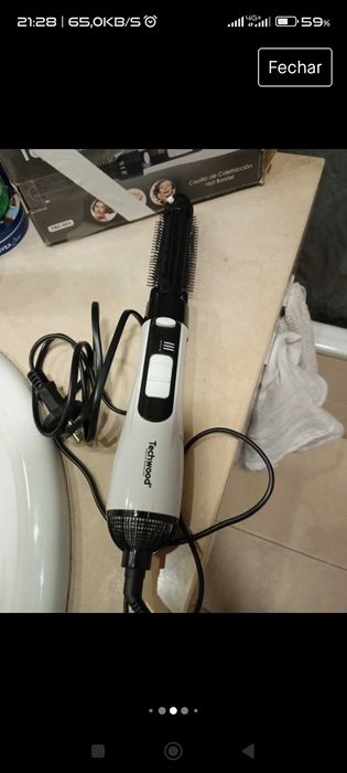 Escova alisadora brushing tecwood