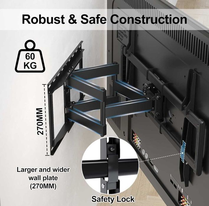 Suporte de TV Articulado Premium (37" a 85") - NOVO/LACRADO