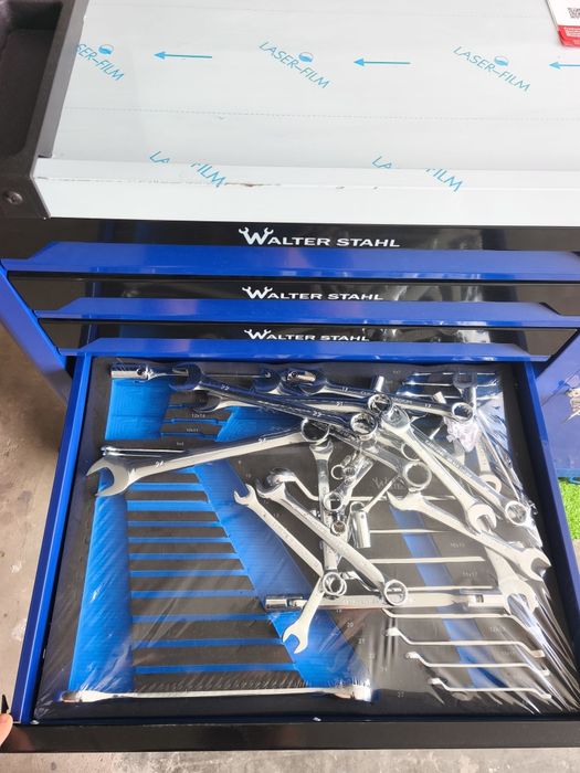Carrinho de Ferramentas XXL 7 gavetas completas com porta lateral para arrumos Walter STAHL