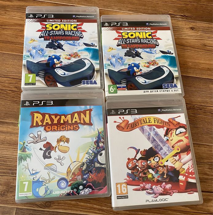 Sony PS3: Harry Potter, Rayman, Spyro, Sonic, Bioshock, Orange Box.