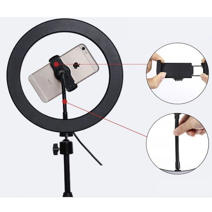 Кільцева лампа, з теплим та холодним світлом
(