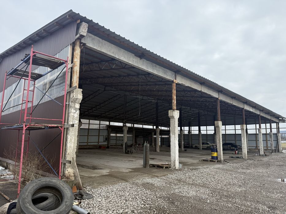 Ангар, плиты, регель, фермы, профлист