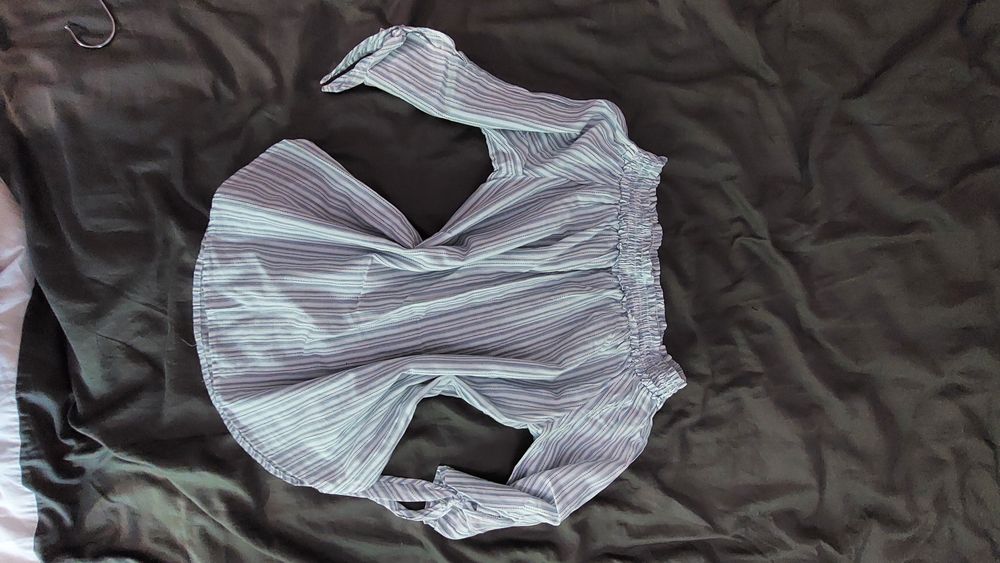 Bluzka hiszpanka w paski h&m 32