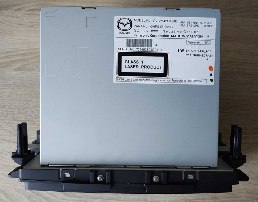 Panel audio i nawigacji do Mazdy CX-5, rocznik 2014