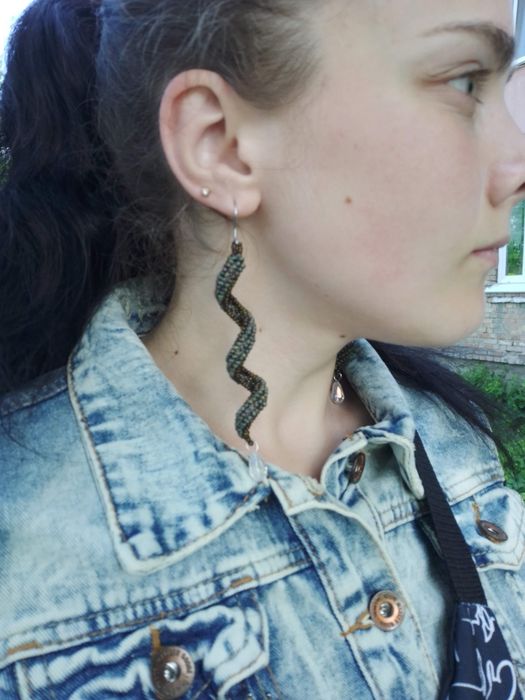 Сережки з бісеру
