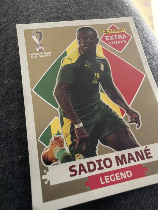 Cromo Extra Sticker  Panini - Sadio Mané - Legend Dourada