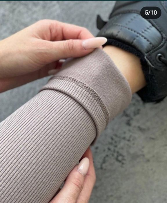 ! Лосіни в рубчик на флісі ! Преміум якість ! Висока посадка !