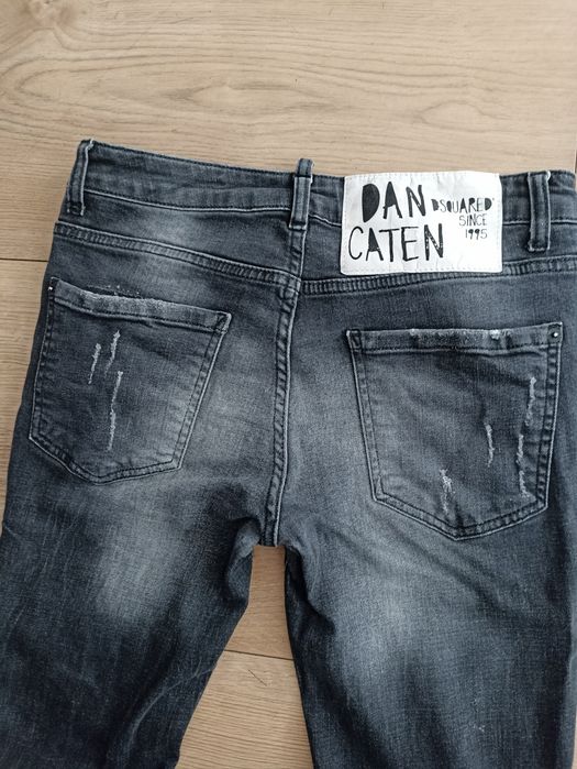 Spodnie męskie Dsquared2 dżinsy slim fit włoska moda rurki denim biker jeans