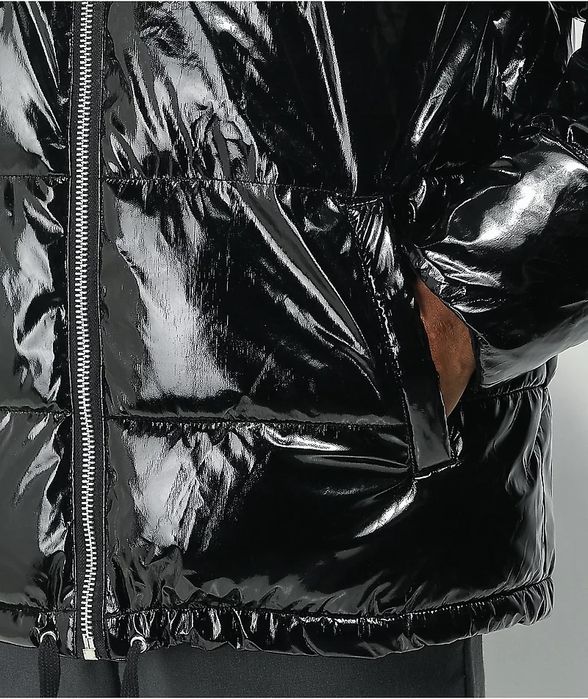 American Stitch Shine Puffer куртка чорна глянцева М як нова