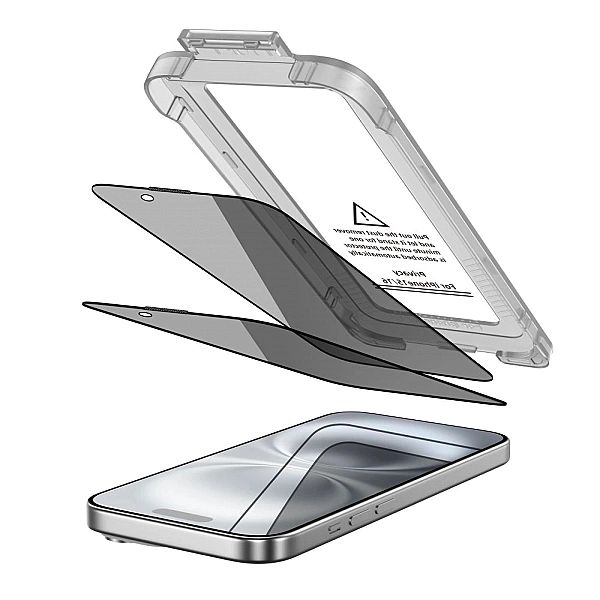 Szkło prywatyzujące Tech-Protect Quick Set Spy+ 2-pack na iPhone 15 /
