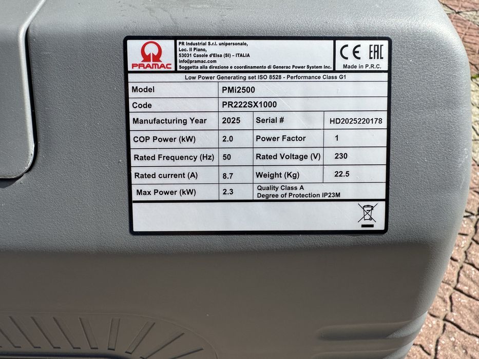 Gerador Pramac 2000/2300 Watt