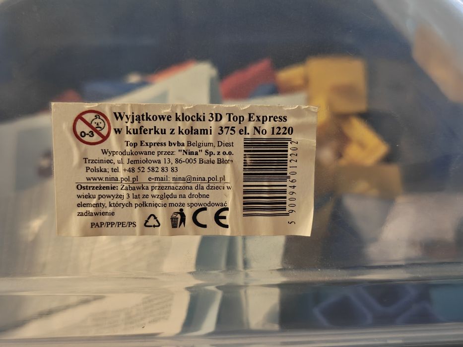 Klocki konstrukcyjne 3D Top Express 375 el. W kuferku Jak nowe