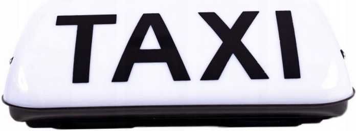 TAXI Led Lampa Kogut Biały Magnes z Wtyczką zapalniczki SKLEP Warszawa