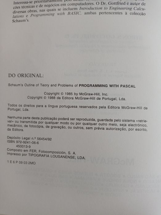 Programação em Pascal - Byron S. Gottfried - Schaum McGraw-Hill