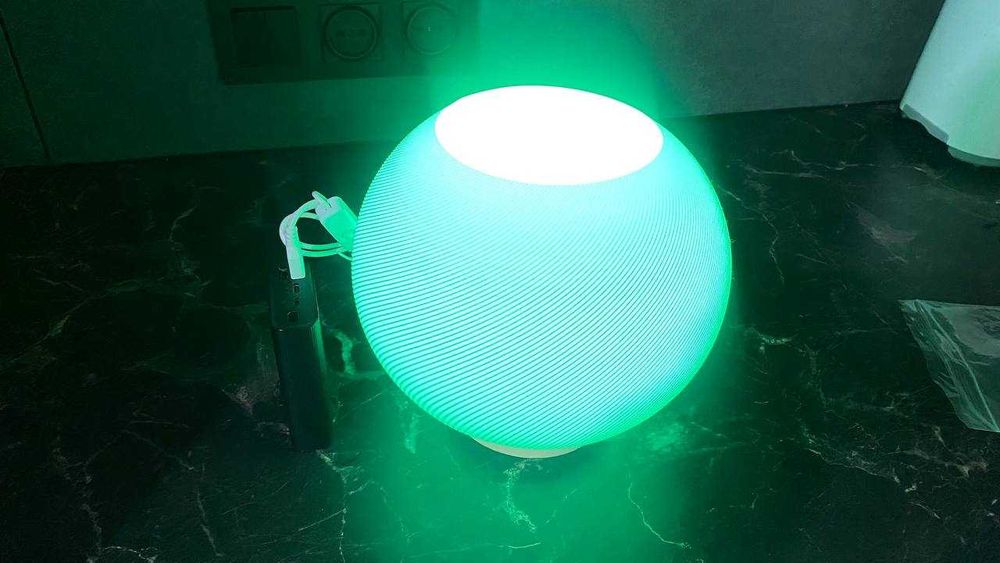 Дизайнерська настільна лампа USB, RGB (різні кольори), пульт, від павербанка, 3D-друк, Дерево (БЕЗКОШТОВНА ДОСТАВКА)
