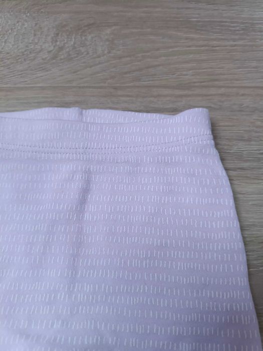 Spodnie spodenki lila kreseczki niebieskie pasy 'M&S' 'Tiny Baby' 50