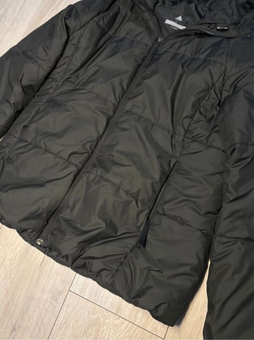 Czarna kurtka adidas, damska, L, jak nowa