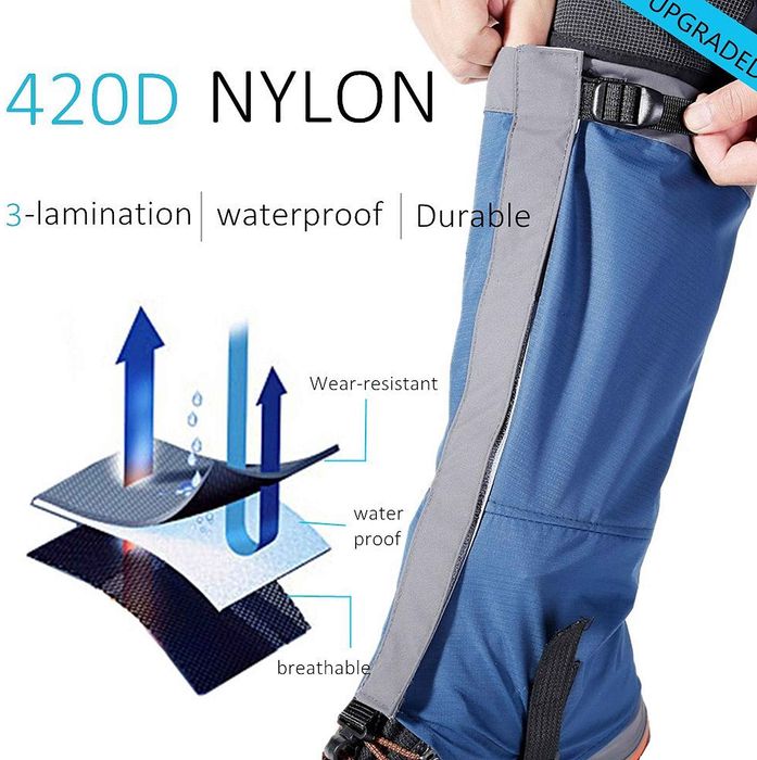 WOQI Ochraniacze na Buty TREKKING Stuptupy Uniwersalne BLACK