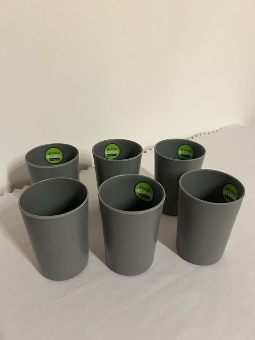 Kubki melaminowe 6 sztuk szare 250ml nr.8616