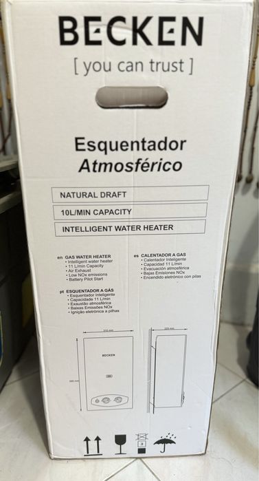 Esquentador BECKEN (NOVO) Atmosférico - Gas Natural - 10L