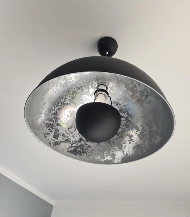Lampa wisząca studio czarno srebrna Atelier