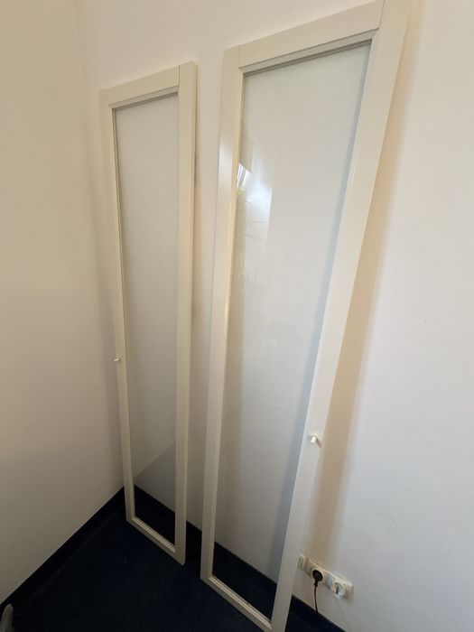IKEA OXBERG – szklane drzwi do regału BILLY 40×192 cm, białe – komplet 2 szt.