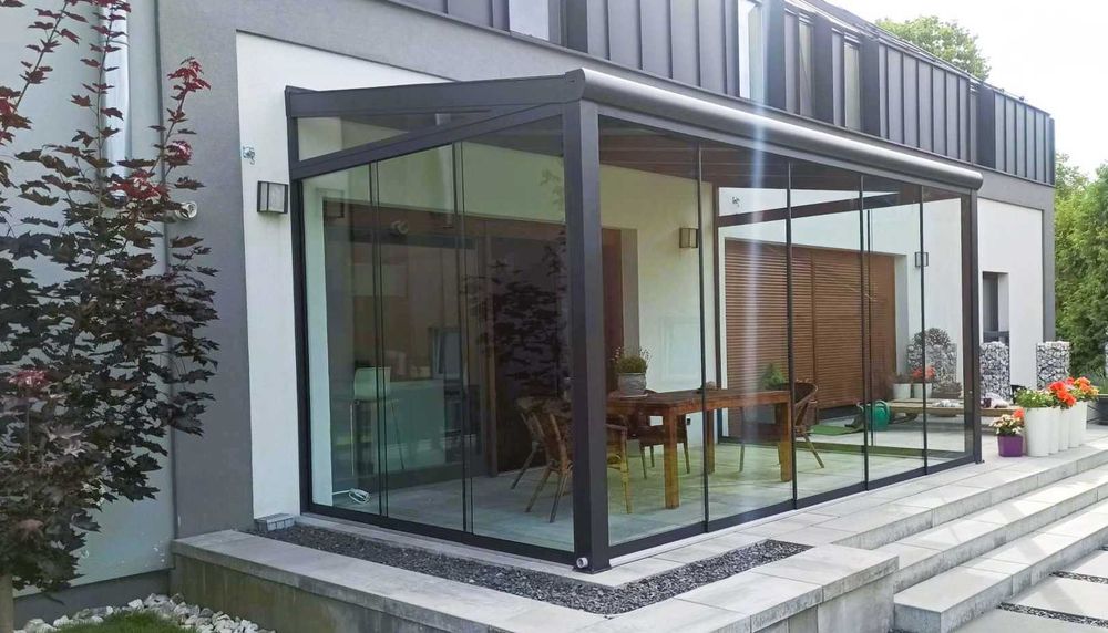 Ogród Zimowy 500x300 Zabudowa Tarasu Z oświetleniem LED