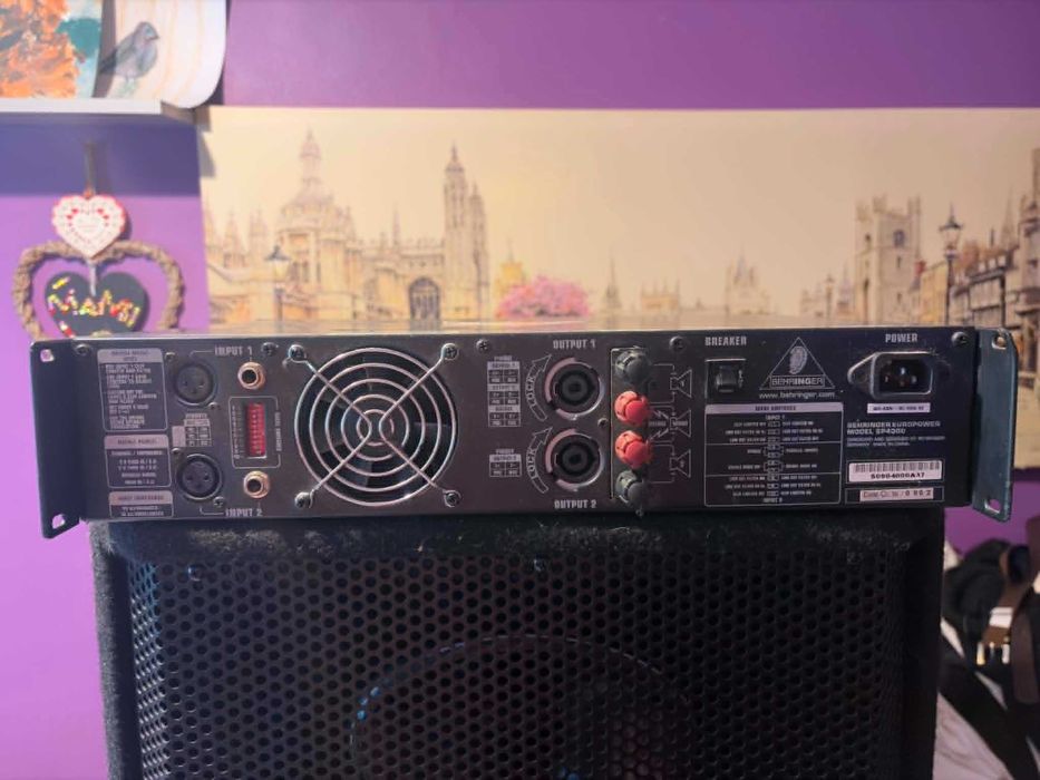 Wzmacniacz Behringer EP4000 i Kolumny Behringer.