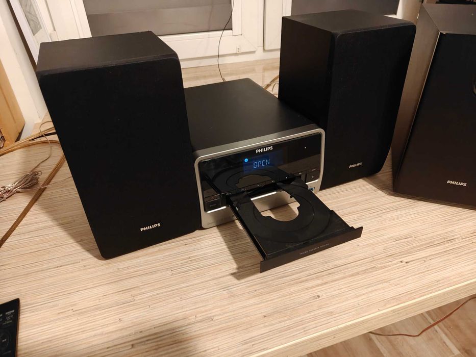 Mikrowieża DVD 2.1 Philips MCD183 | Subwoofer 100W | USB AUX | Pilot | BDB