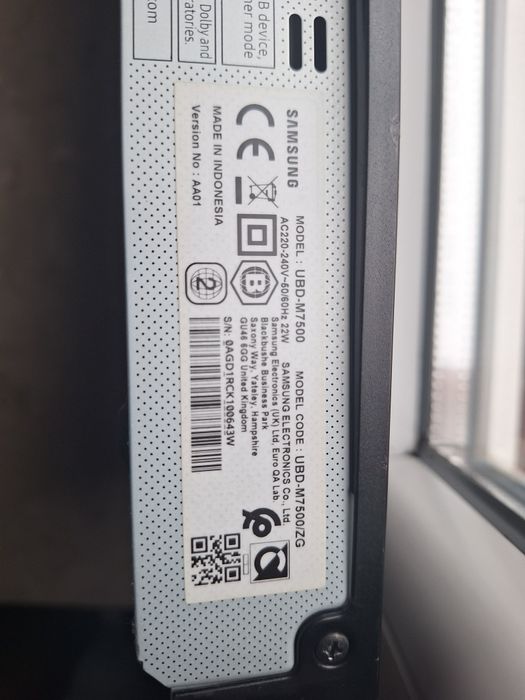 SAMSUNG UBD-M7500 ultra HD blu ray