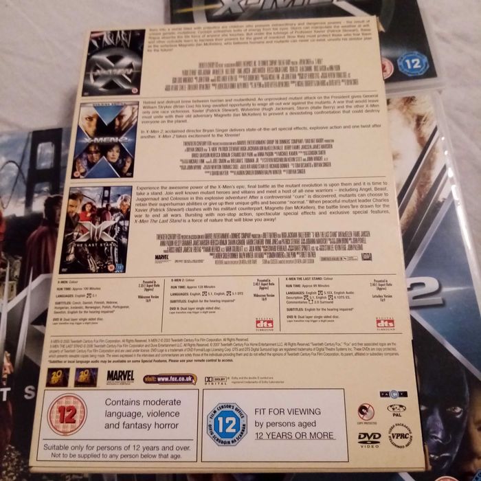 X-Men, 1,2,3 - dvd