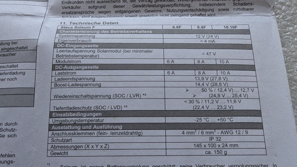 Steca Solsum Solar Charge Controller64551782173955123