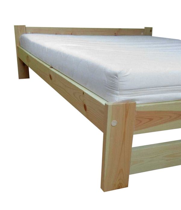 Łóżko sosnowe + Materac zestaw 120x200 140x200 150x200 180x200