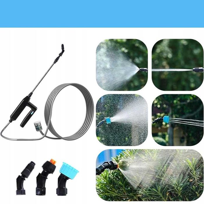 Akumlatorowy opryskiwacz elektryczny z dyszami plus wąż ciśnieniowy