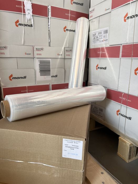 Стрейч плівка прозора, стрейч пленка прозрачная 2,1кг 3,1 кг