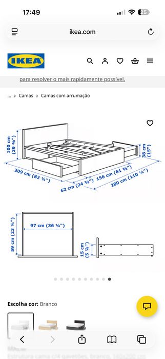 Cama MALM Ikea USADA 3x