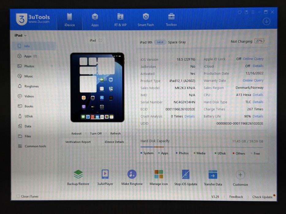 iPad 9. gen. (A2602) - 64GB - faktura VAT 23%