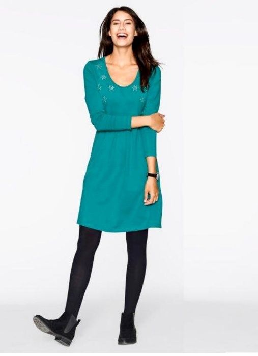 Bon Prix, szmaragdowa sukienka z cekinami