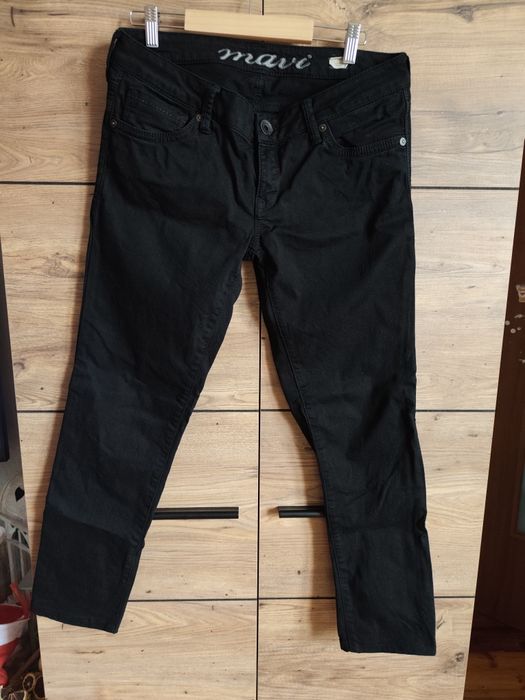 Jeans Mavi Lindy skinny czarne spodnie jeansy 31/34