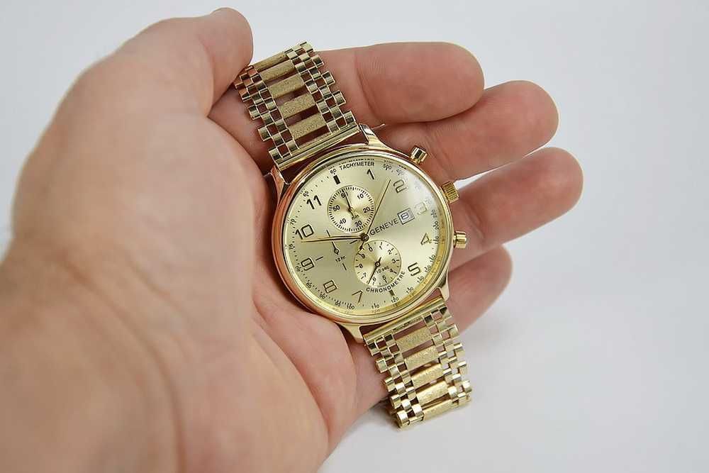 Złoty zegarek męski 14k włoski Geneve mw005y&mbw010y Kraków