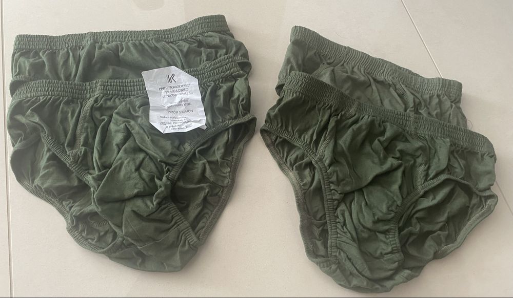 Nowe oryginalne 4 slipy zielone wojskowe wzór 509/MON