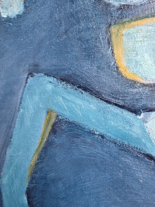 Akrylowy obraz abstrakcyjny "Przyciąganie" 40x30cm