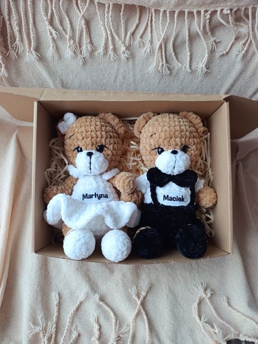 Misie na prezent ślubny personalizowane