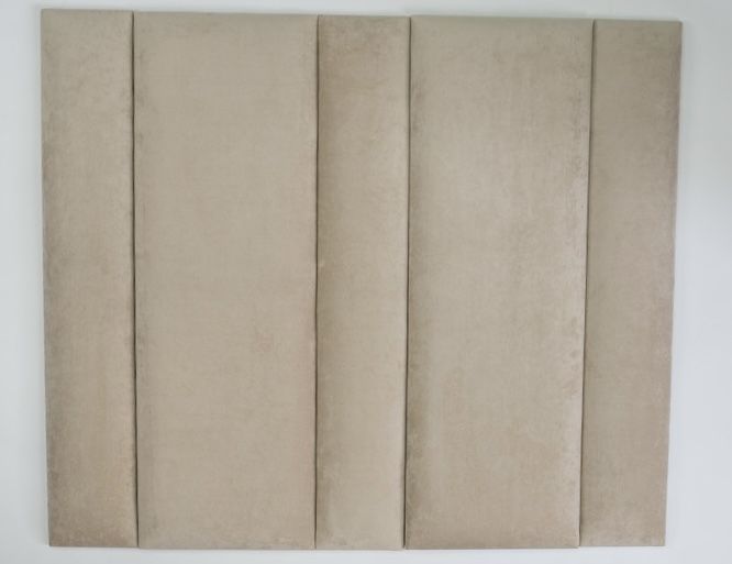 Самоклеюча м'яка стінова панель для ліжка 30см х 90см ВЕЛЮР НЮД