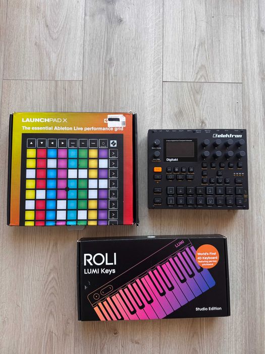 Elektron Digitakt, Novation Launchpad X, Roli Lumi Keys