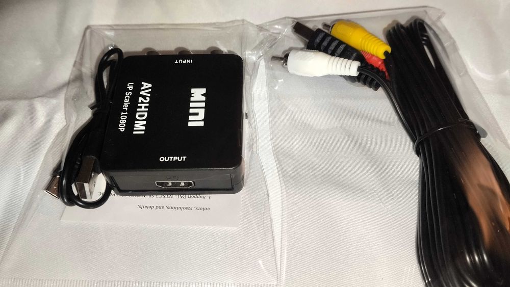 Kit para Dreamcast: Cabo AV + Conversor HDMI 1080p - Novo e Lacrado