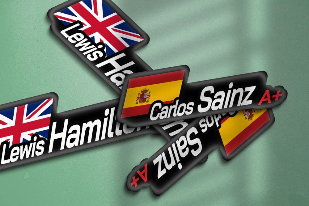 Racing Name Tags - Autocolante personalizado com o seu nome (Pack 4un)
